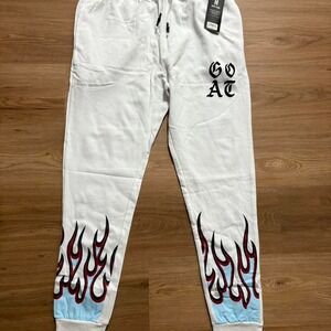 Navy Yard Flame Sweatpants – White (Size M, Brand New w/ Tags)